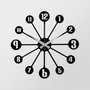 Wallity Enzoclock - S014 Reloj de Pared de Metal Negro